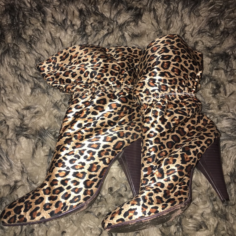 Animal print boots